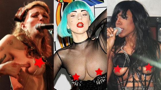 Lada Gaga, Courtney Love, Kelly Rowland Lada Gaga, Courtney Love, Kelly Rowland